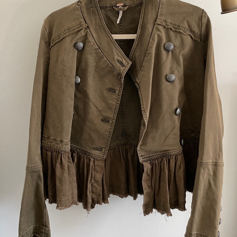 Free People Army Green Jacket